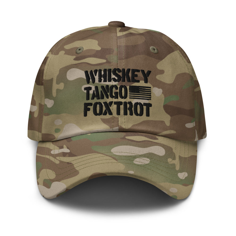 Whiskey Tango Foxtrot Embroidered MultiCam Camo Hat