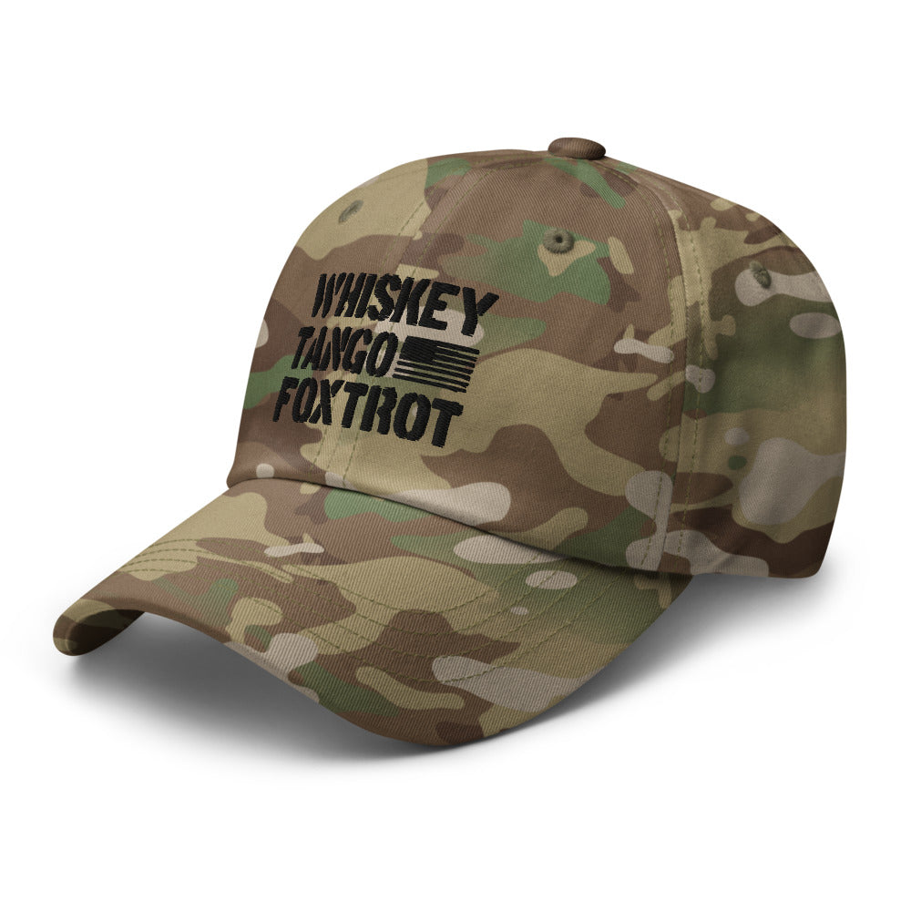 Whiskey Tango Foxtrot Embroidered MultiCam Camo Hat