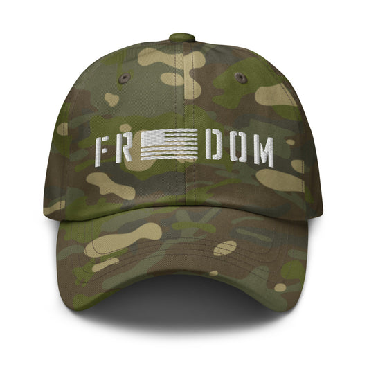 Freedom Embroidered MultiCam Camo Hat