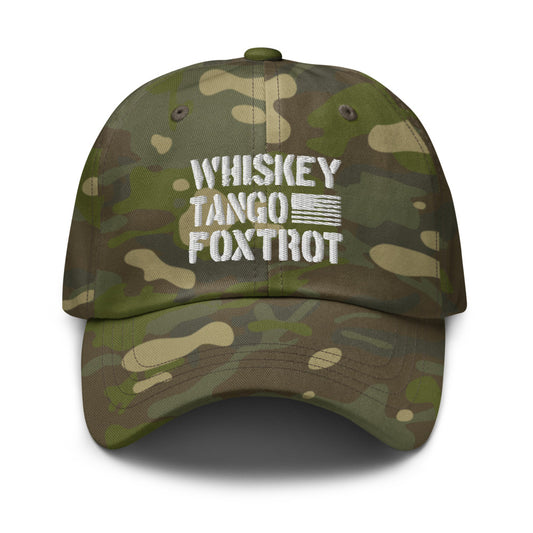 Whiskey Tango Foxtrot Embroidered MultiCam Camo Hat