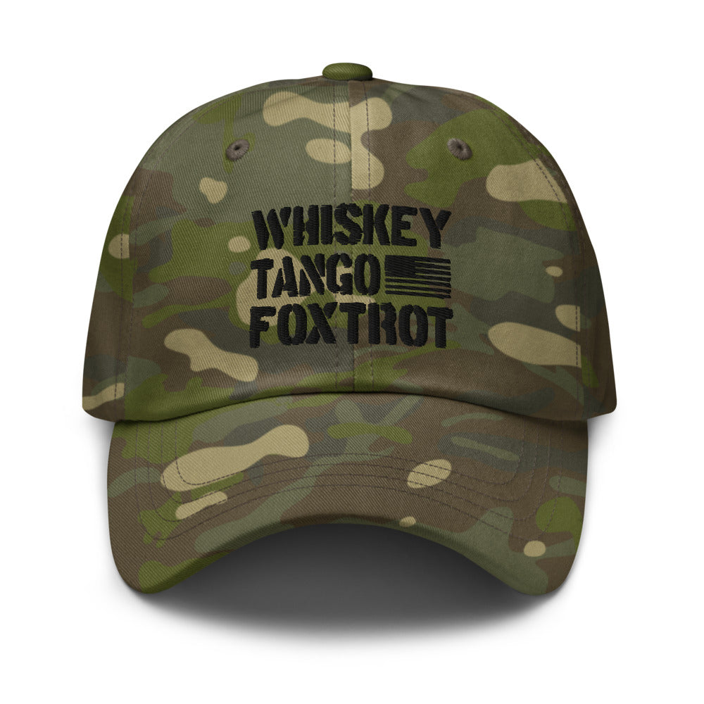 Whiskey Tango Foxtrot Embroidered MultiCam Camo Hat