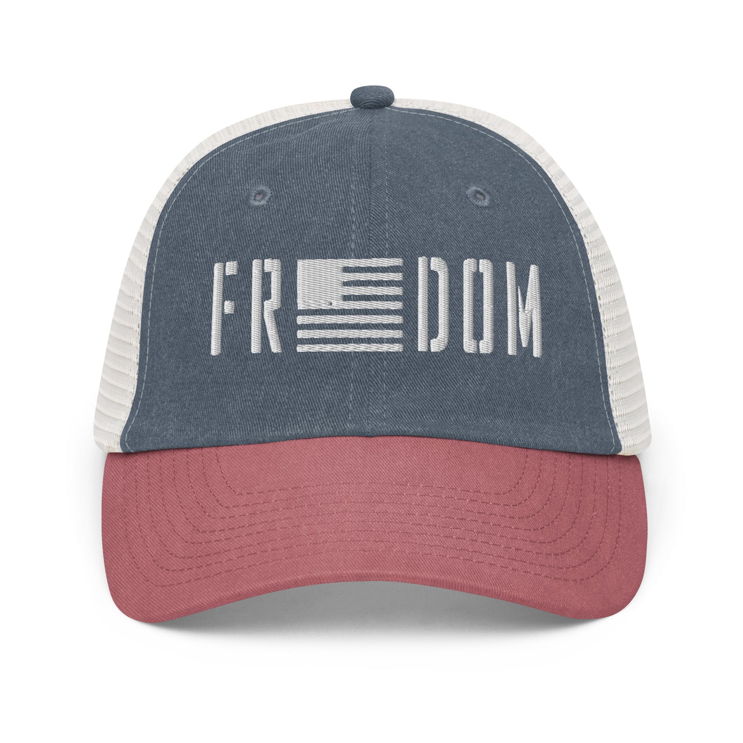 Freedom Red White And Blue Trucker Hat