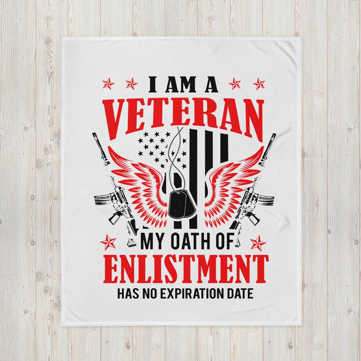 I am A Veteran My Oath Never Expires Throw Blanket