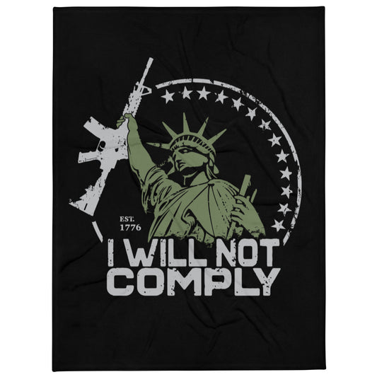 Will Not Comply Throw Blanket