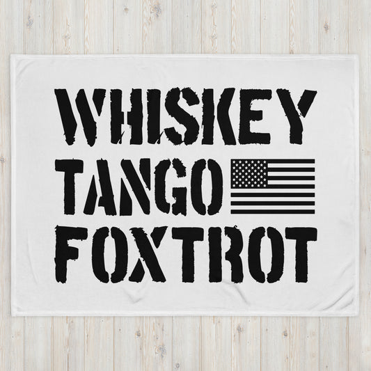 Whiskey Tango Foxtrot Throw Blanket