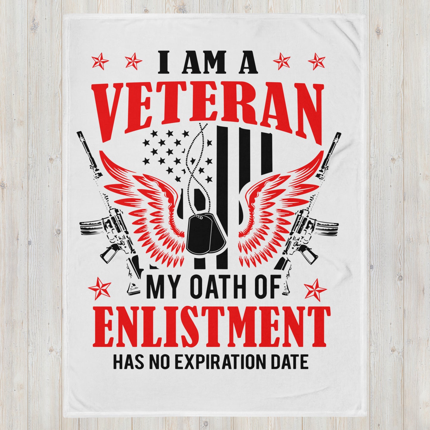 I am A Veteran My Oath Never Expires Throw Blanket