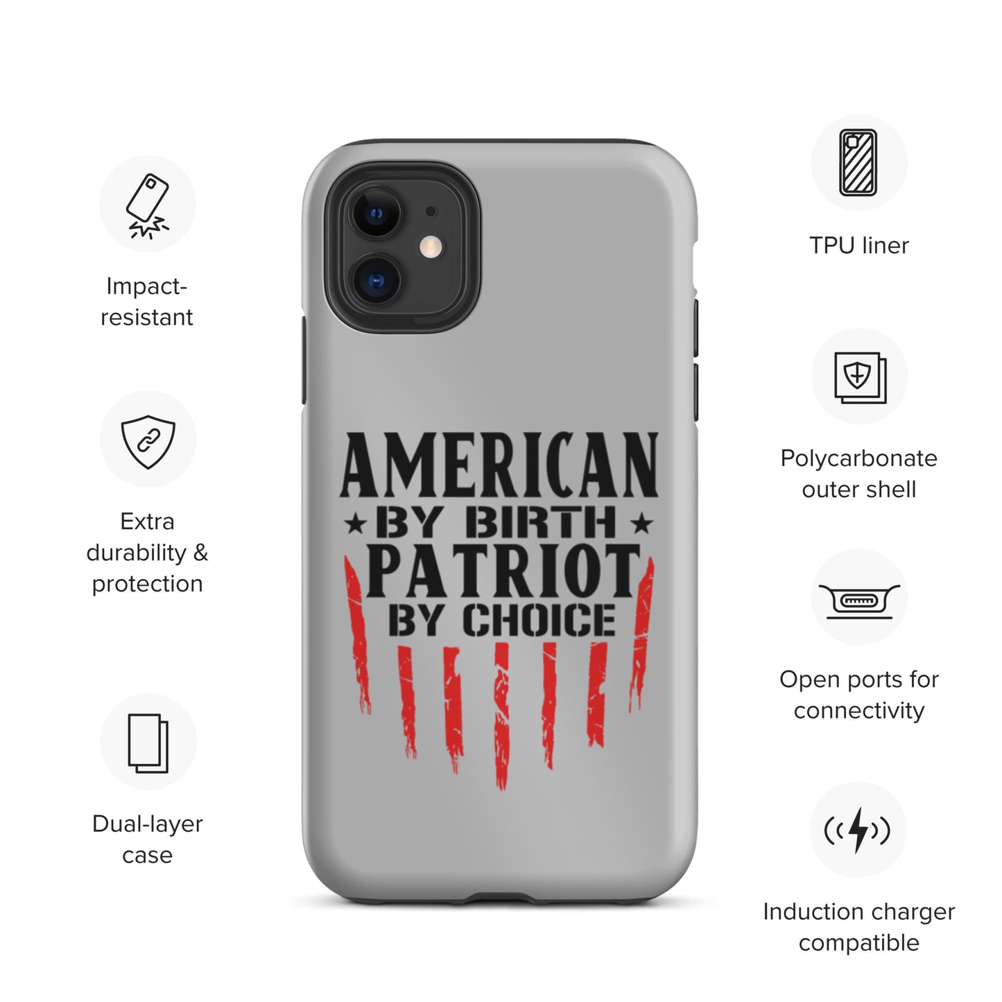 American By Birth Patriot By Choice iPhone case