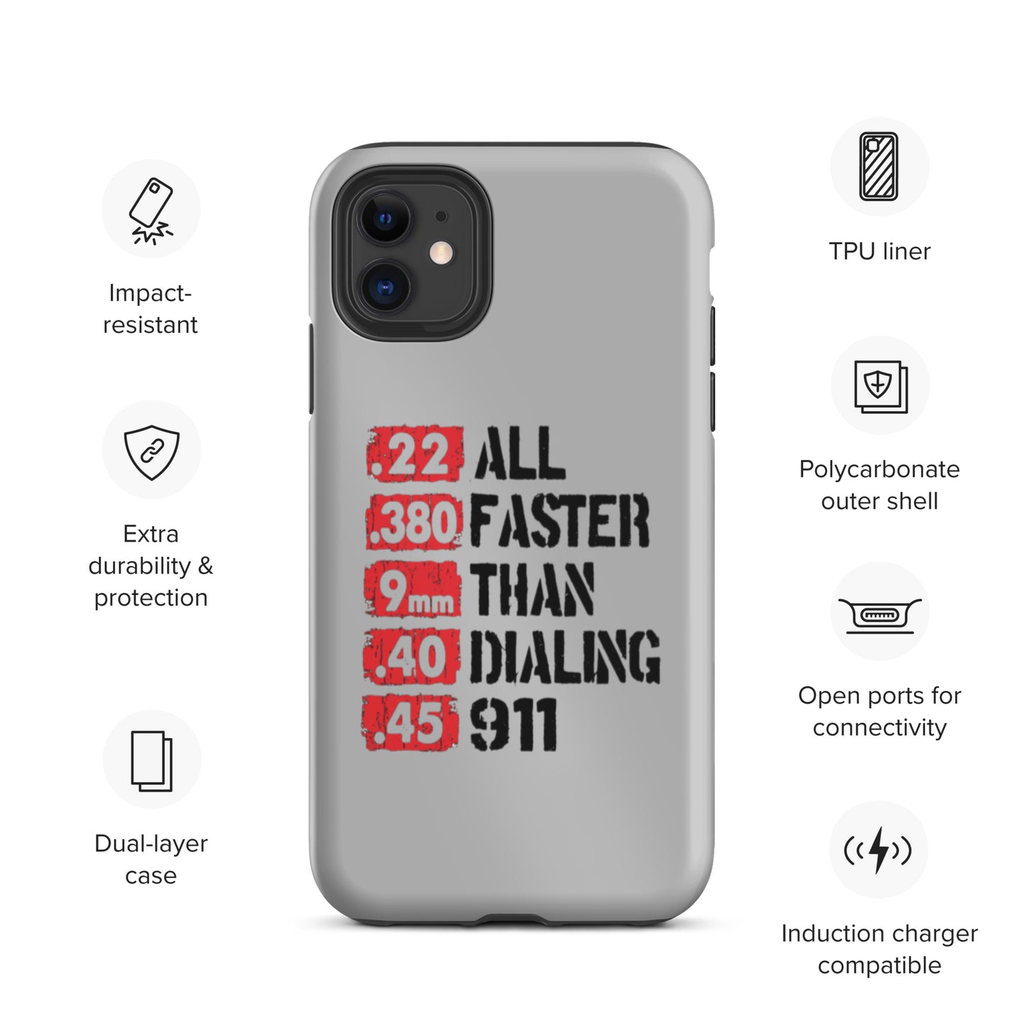 All Faster Than Dialing 911 iPhone case