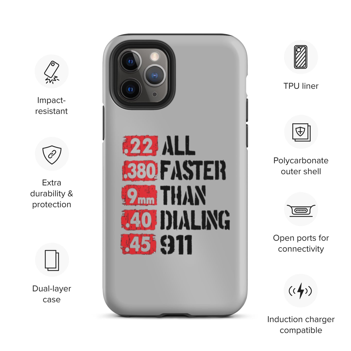 All Faster Than Dialing 911 iPhone case