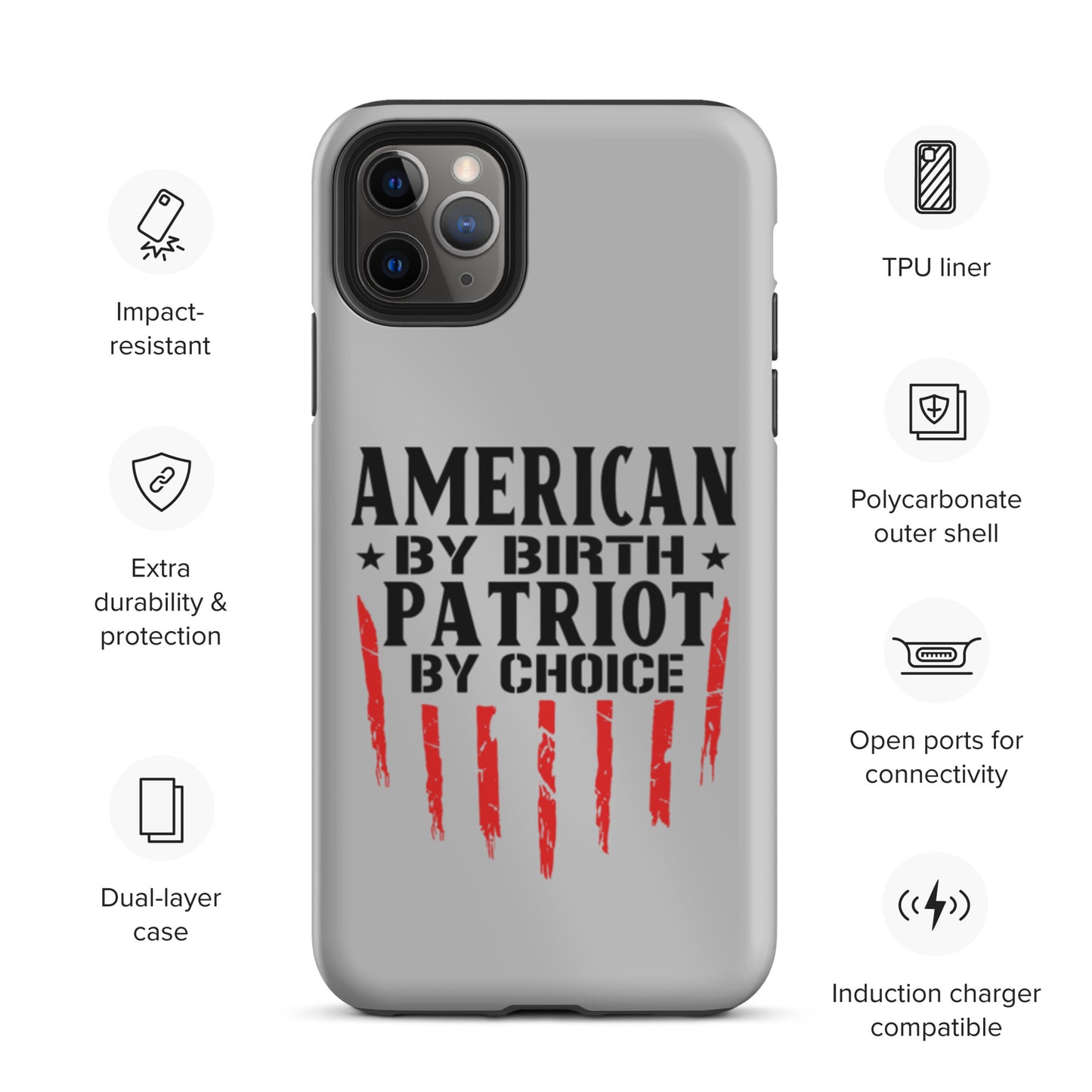 American By Birth Patriot By Choice iPhone case