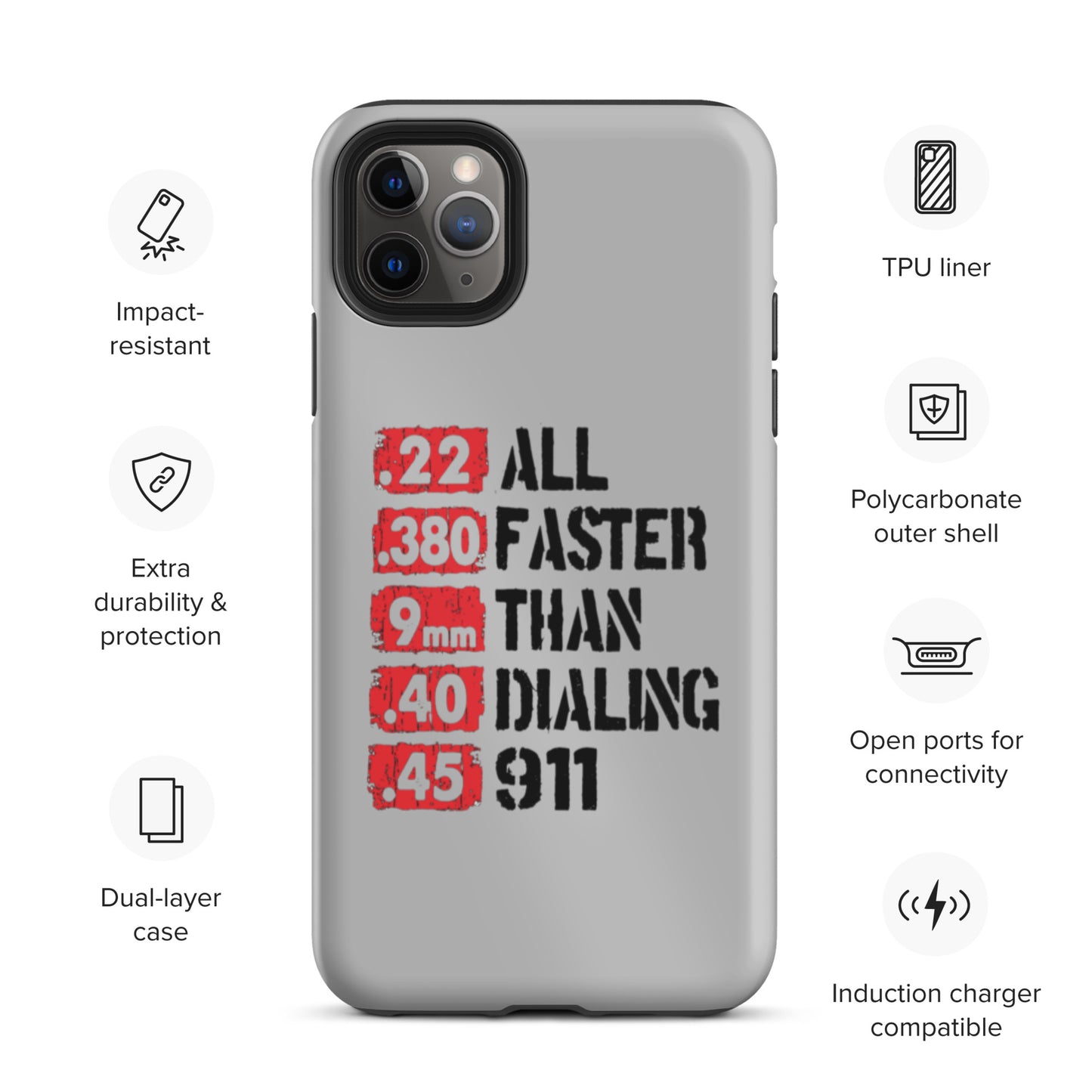 All Faster Than Dialing 911 iPhone case