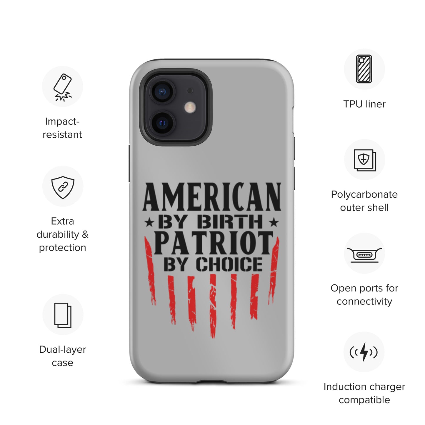 American By Birth Patriot By Choice iPhone case