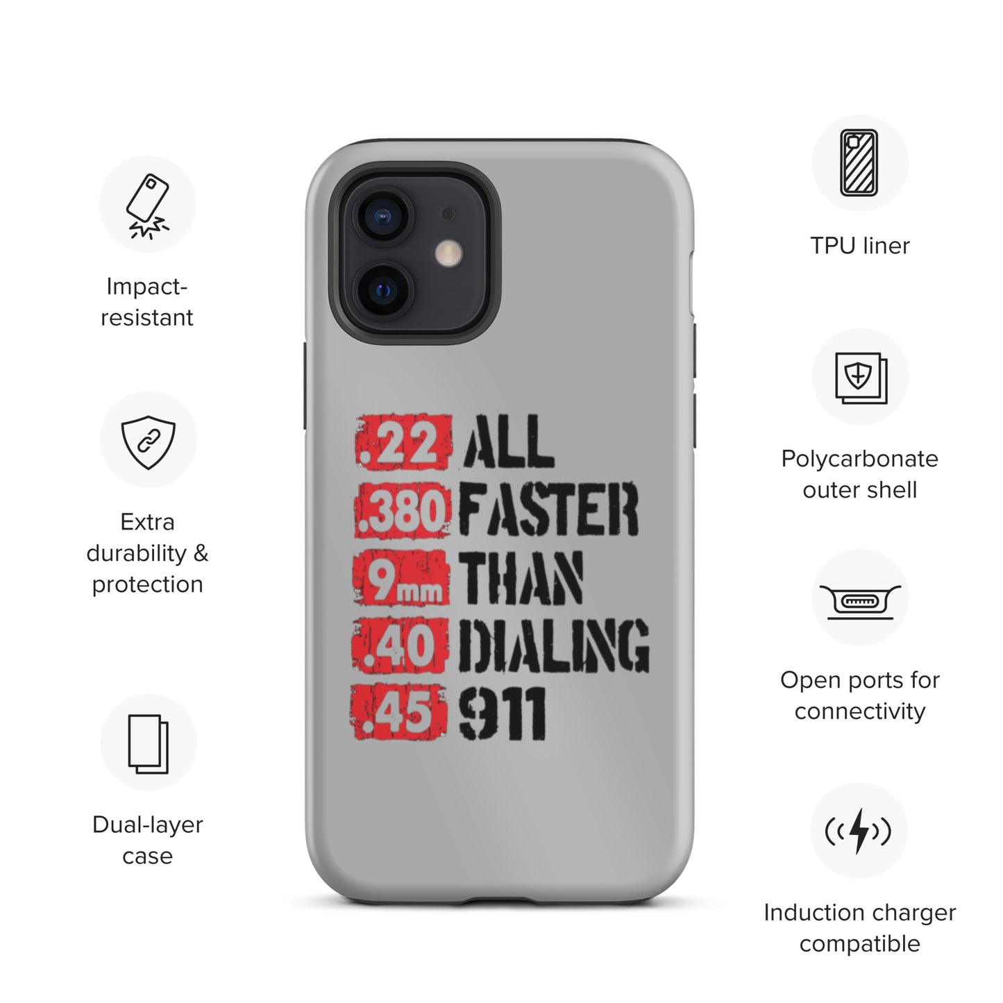 All Faster Than Dialing 911 iPhone case