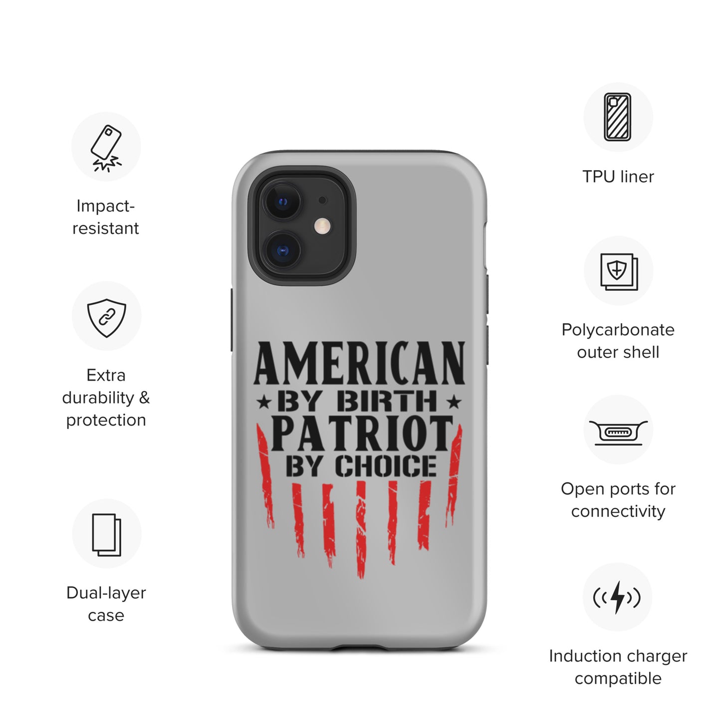 American By Birth Patriot By Choice iPhone case