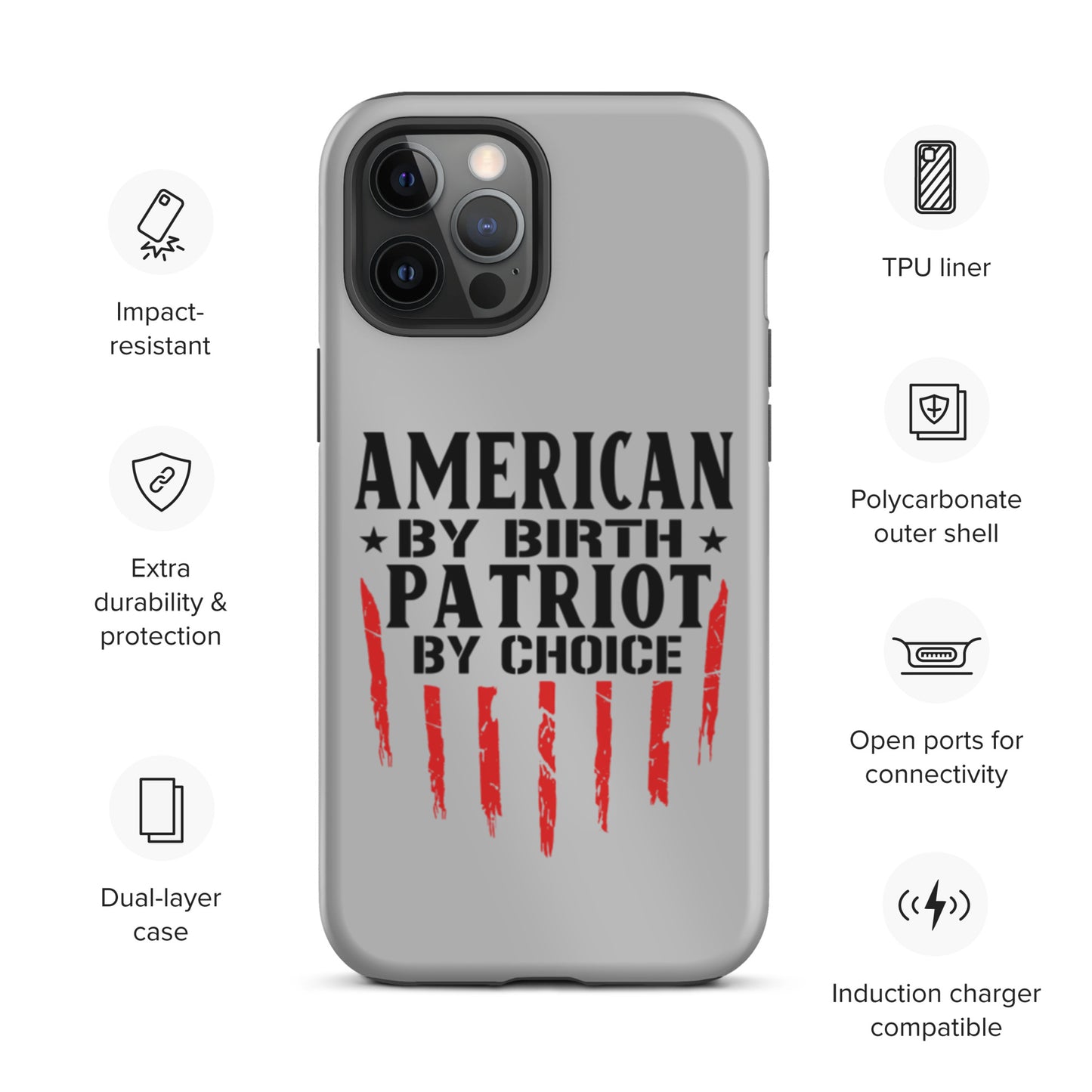 American By Birth Patriot By Choice iPhone case