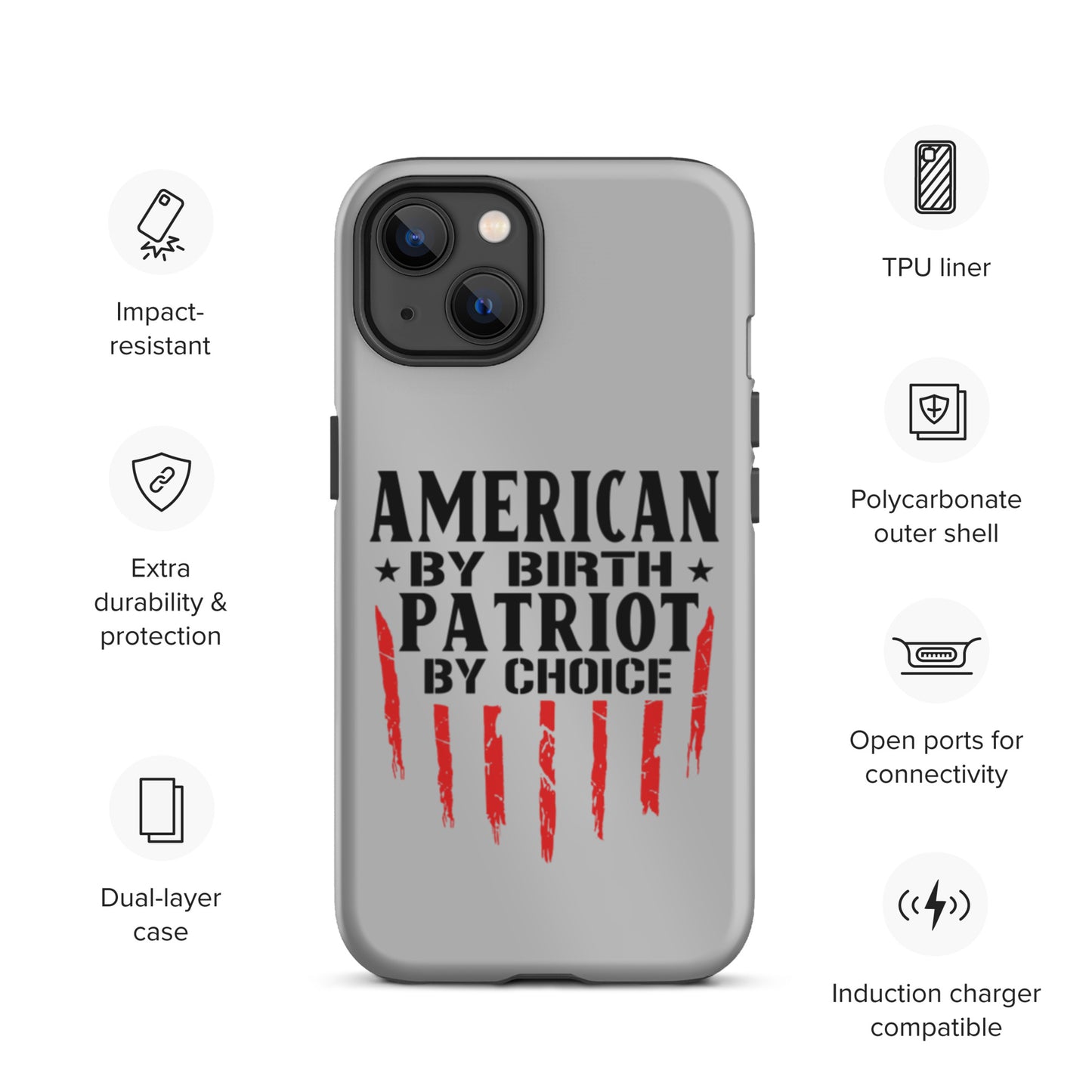 American By Birth Patriot By Choice iPhone case