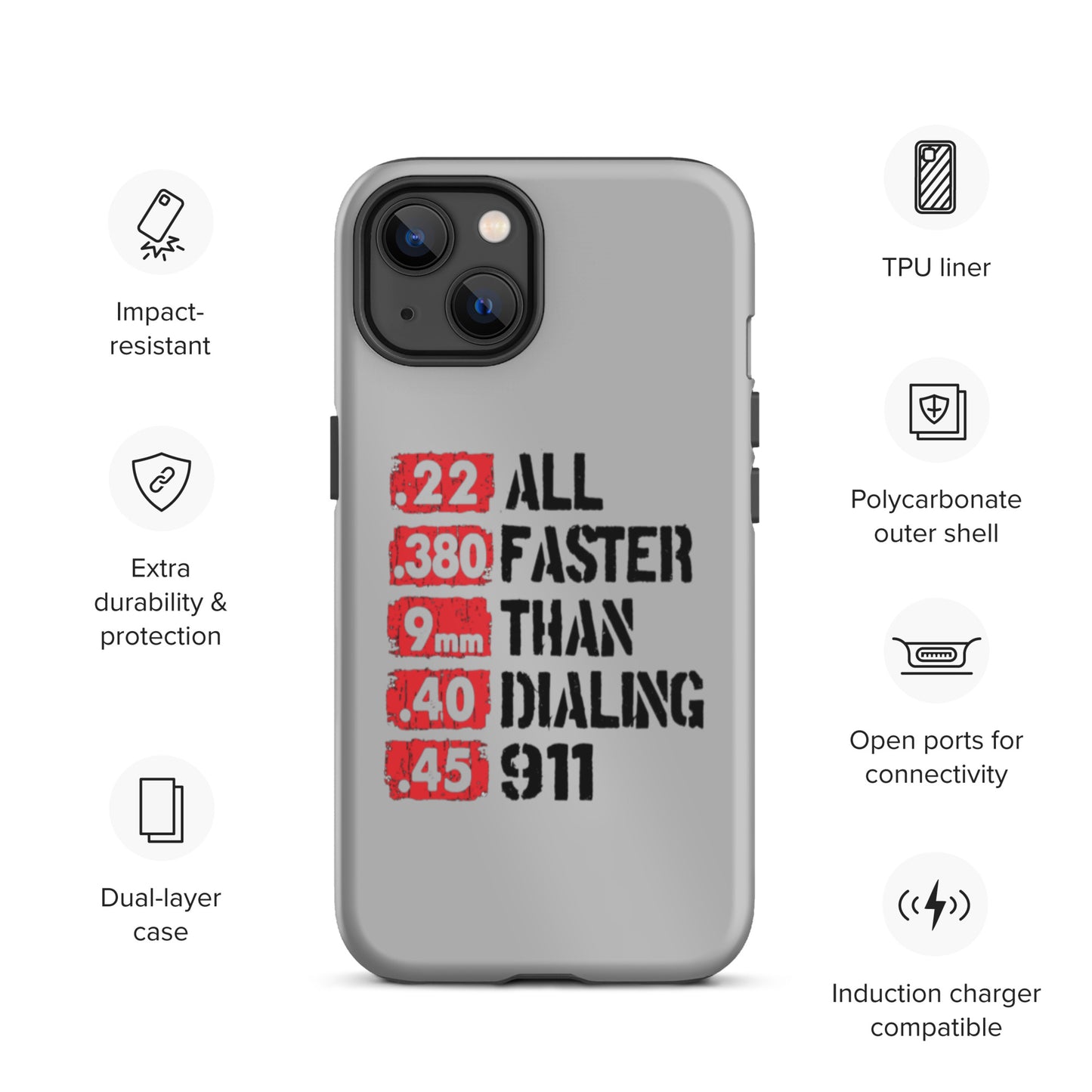 All Faster Than Dialing 911 iPhone case