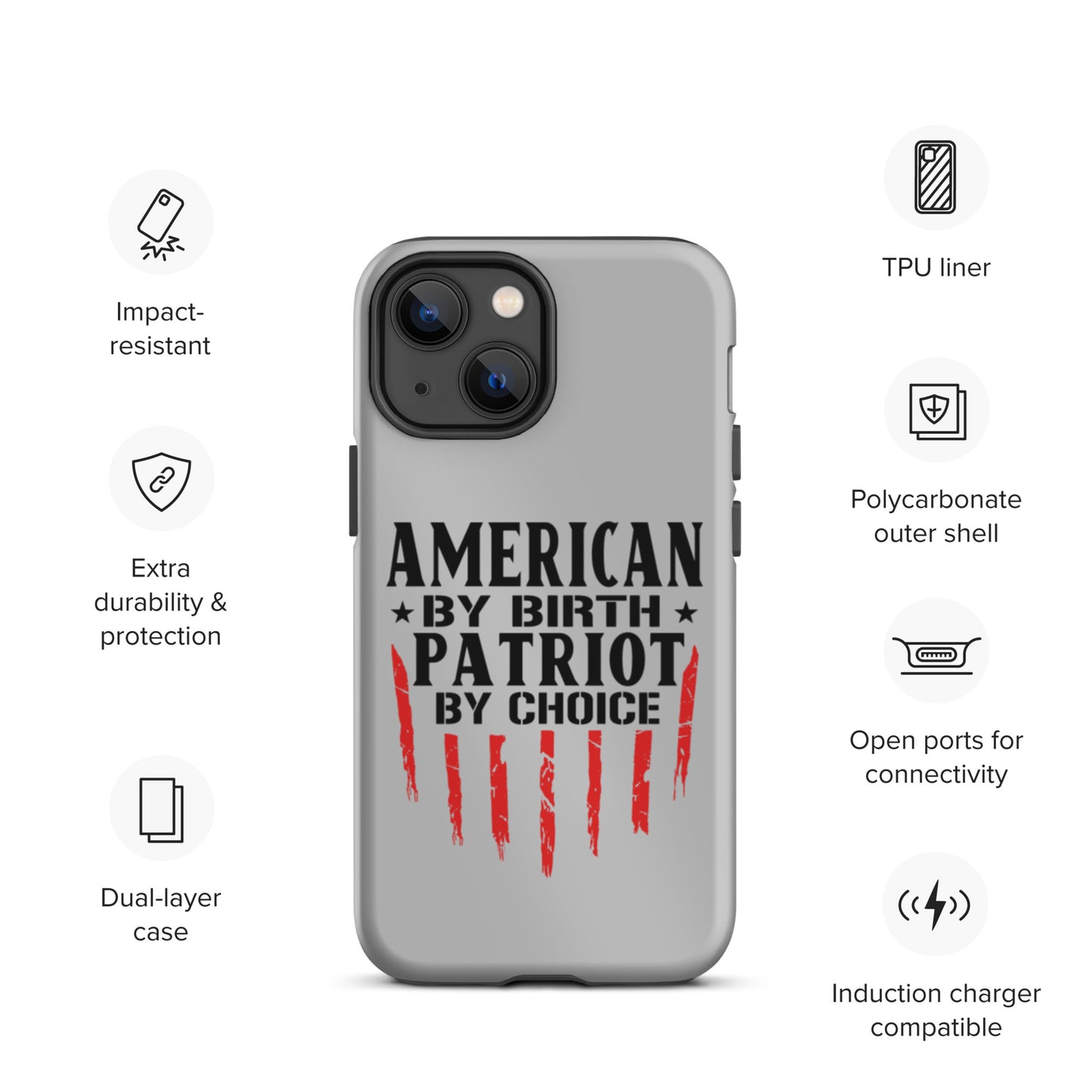 American By Birth Patriot By Choice iPhone case