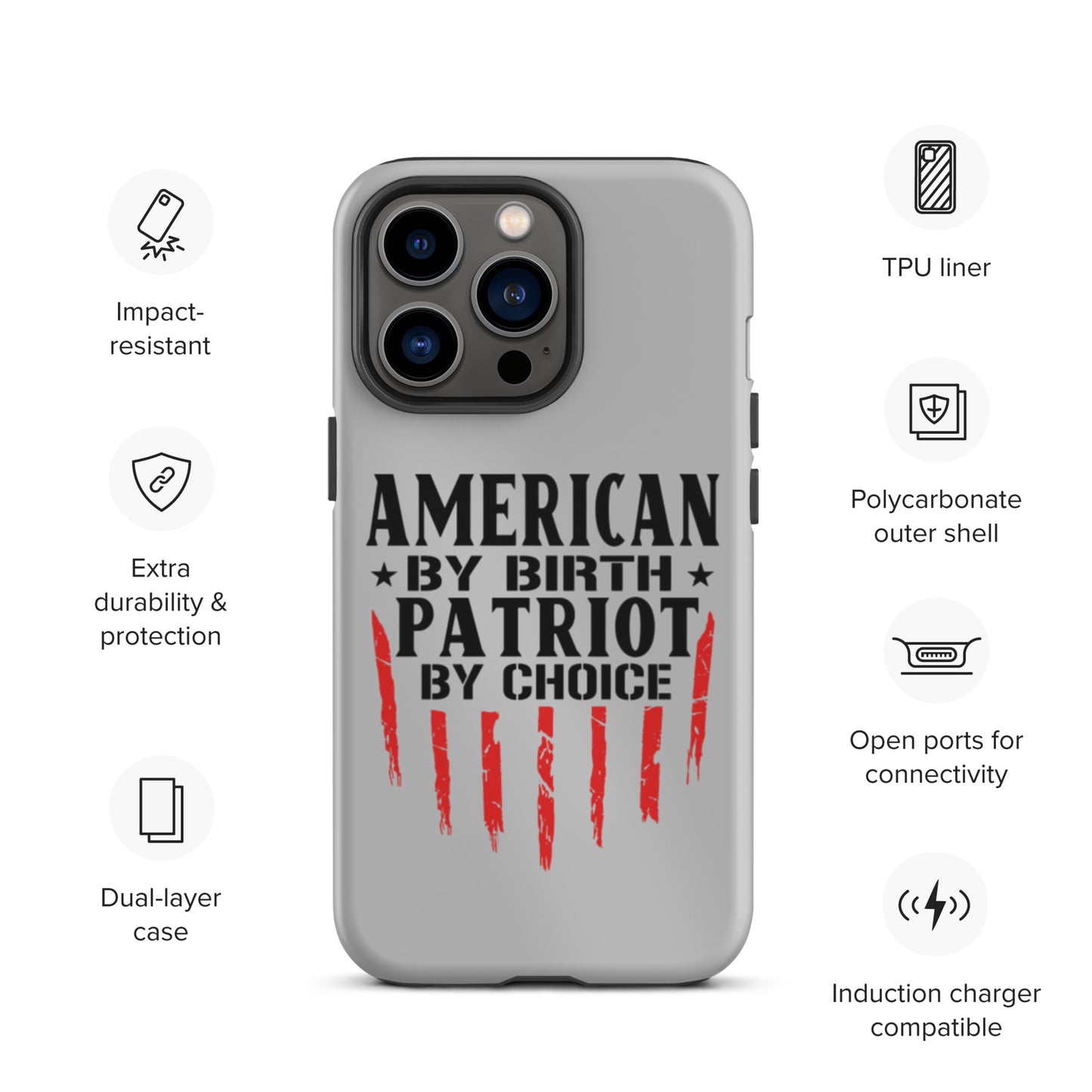 American By Birth Patriot By Choice iPhone case