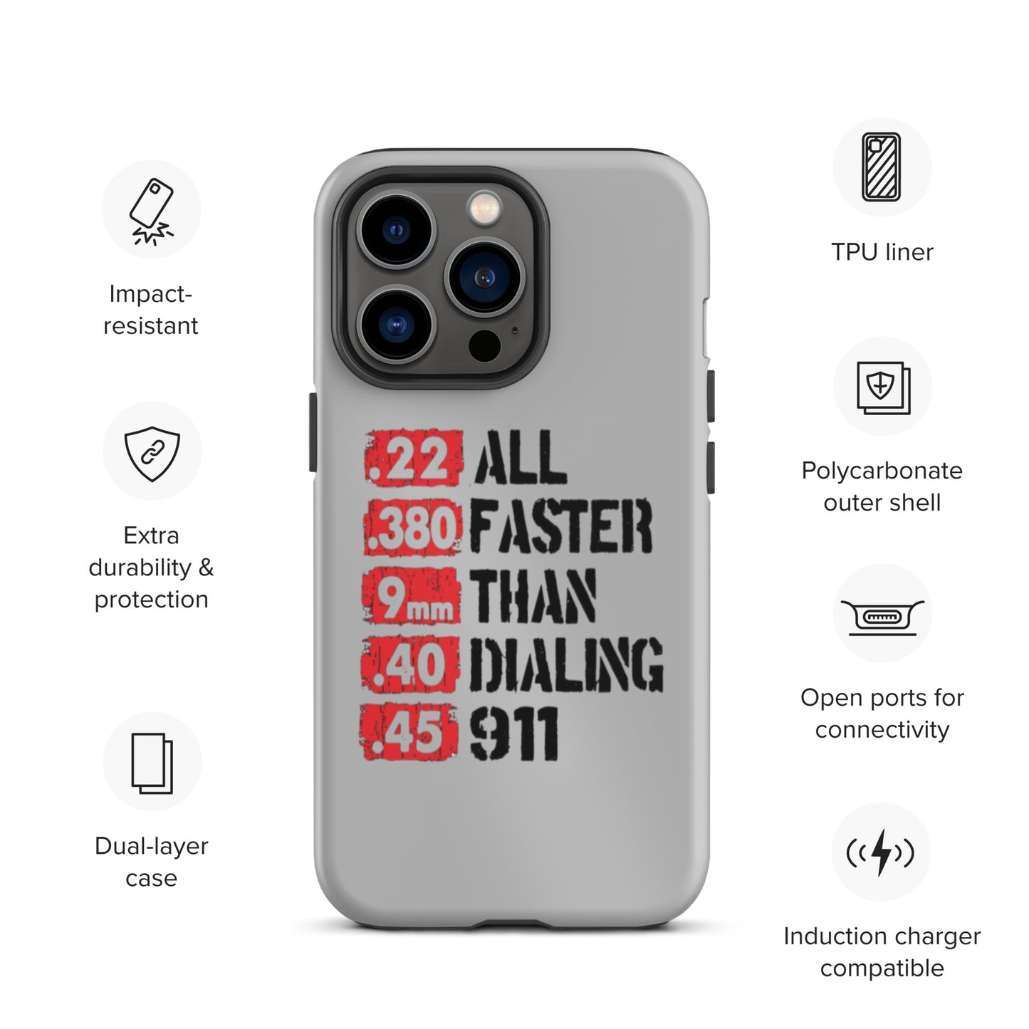 All Faster Than Dialing 911 iPhone case