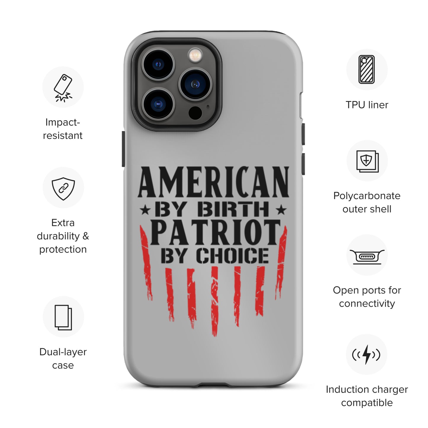 American By Birth Patriot By Choice iPhone case