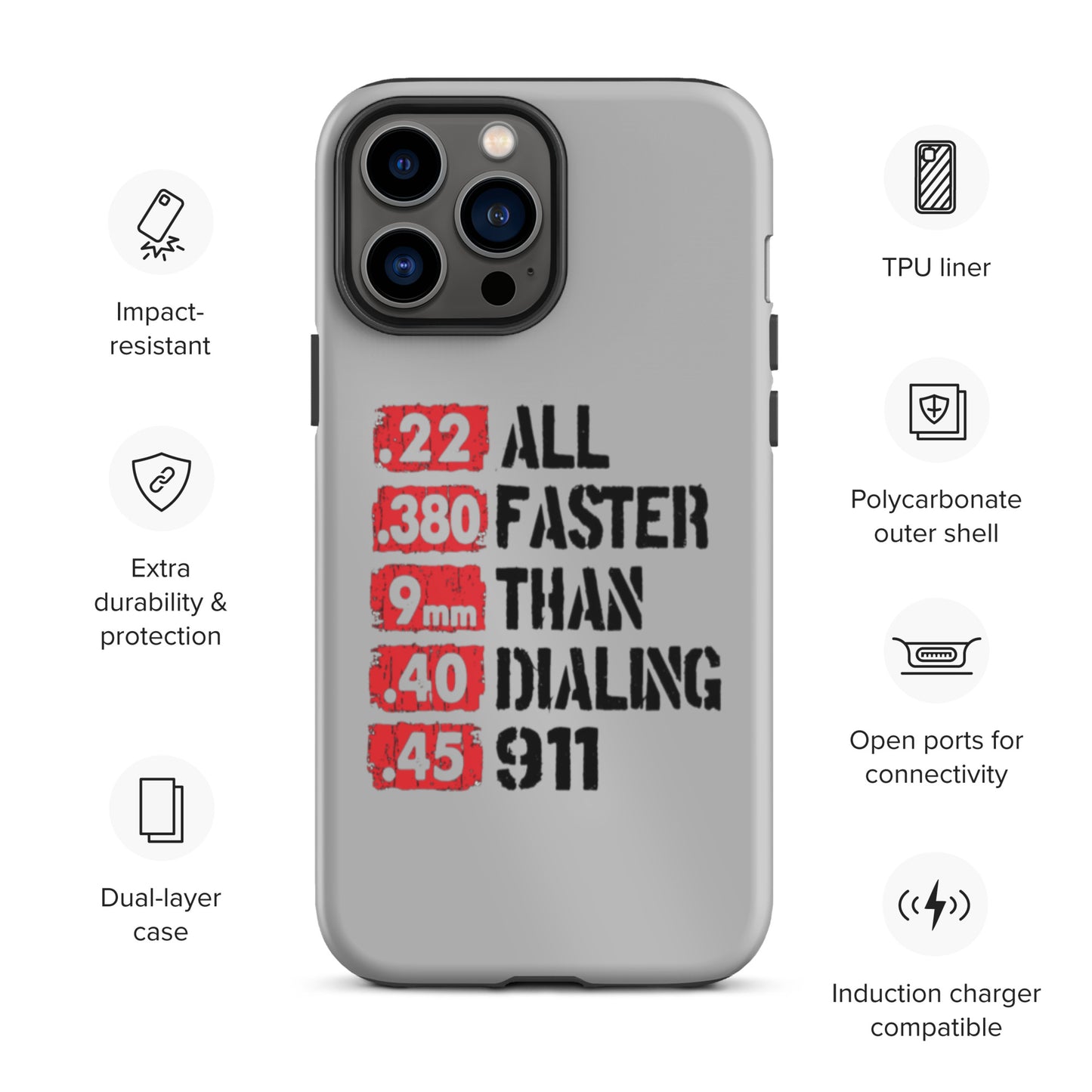 All Faster Than Dialing 911 iPhone case