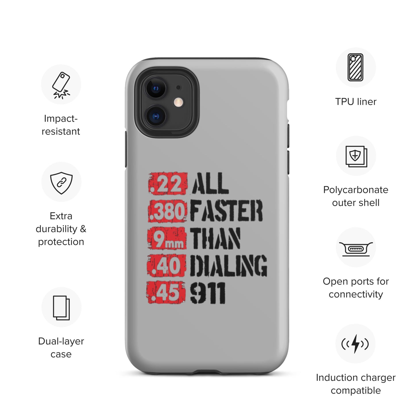 All Faster Than Dialing 911 iPhone case