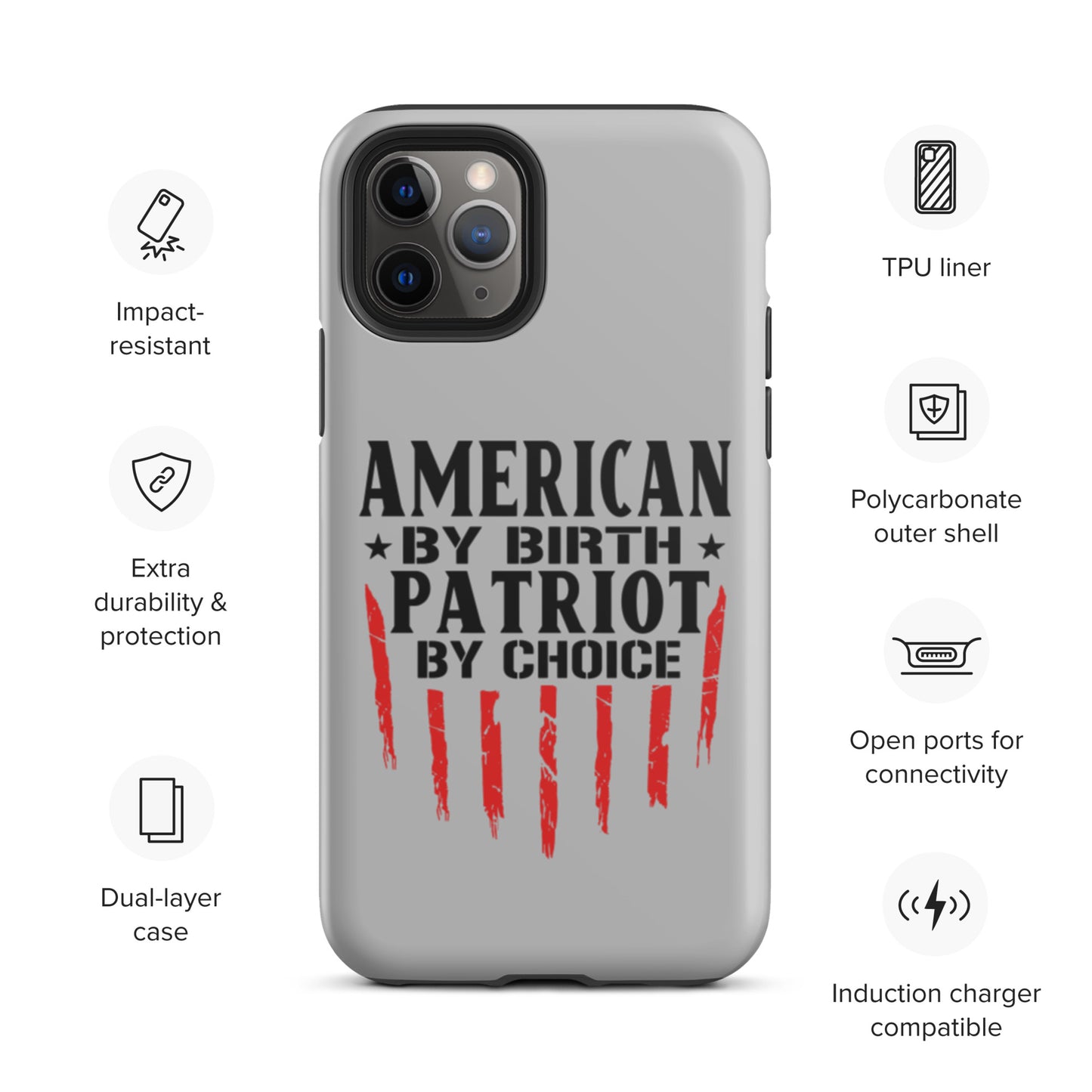 American By Birth Patriot By Choice iPhone case