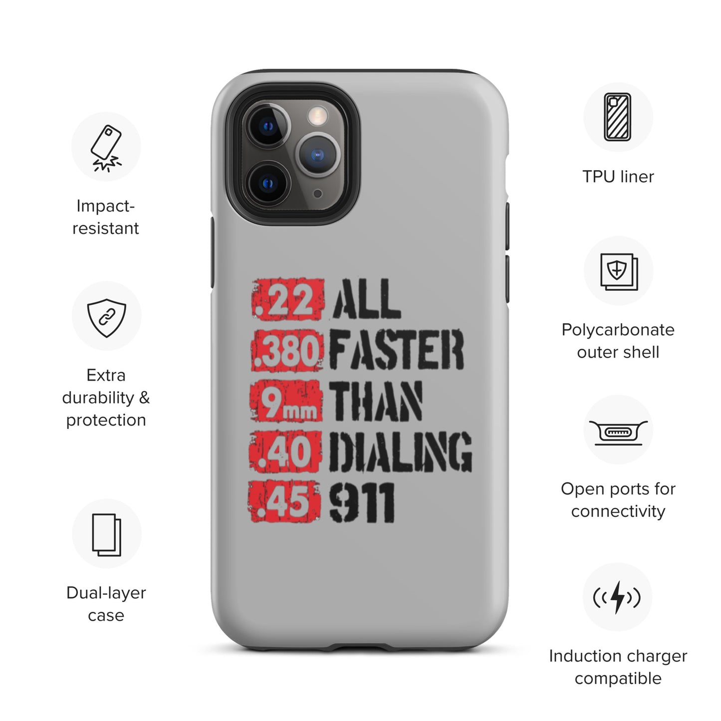 All Faster Than Dialing 911 iPhone case