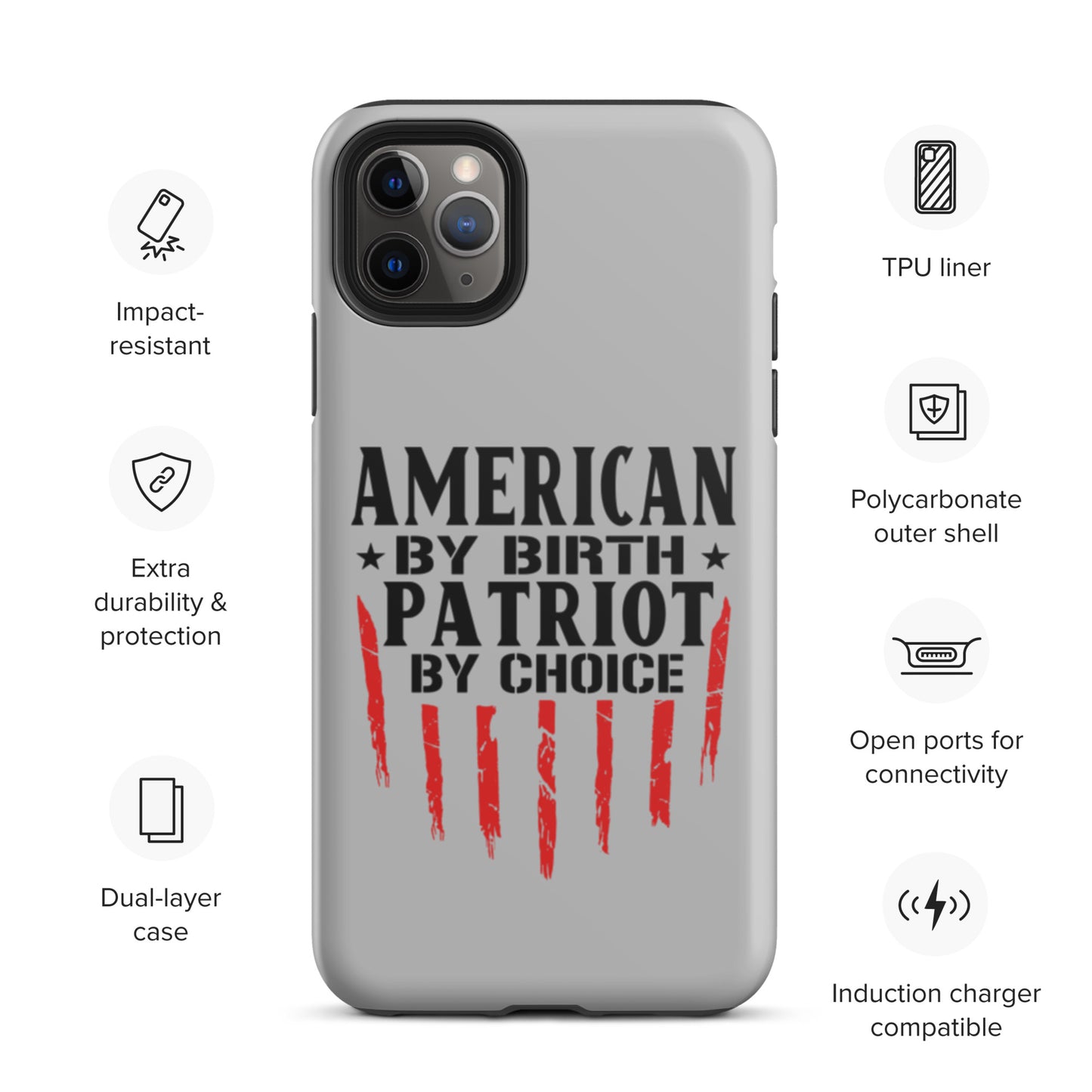 American By Birth Patriot By Choice iPhone case