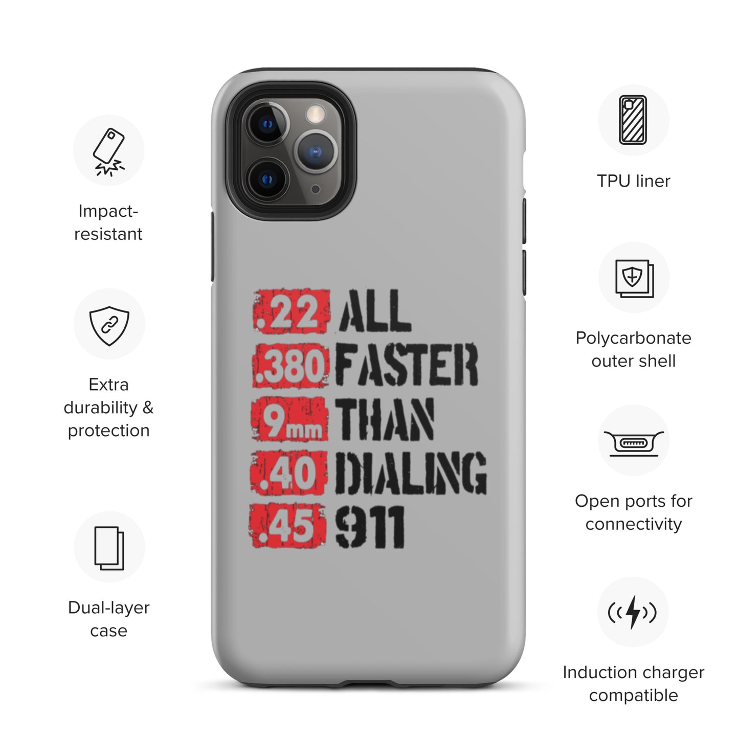 All Faster Than Dialing 911 iPhone case