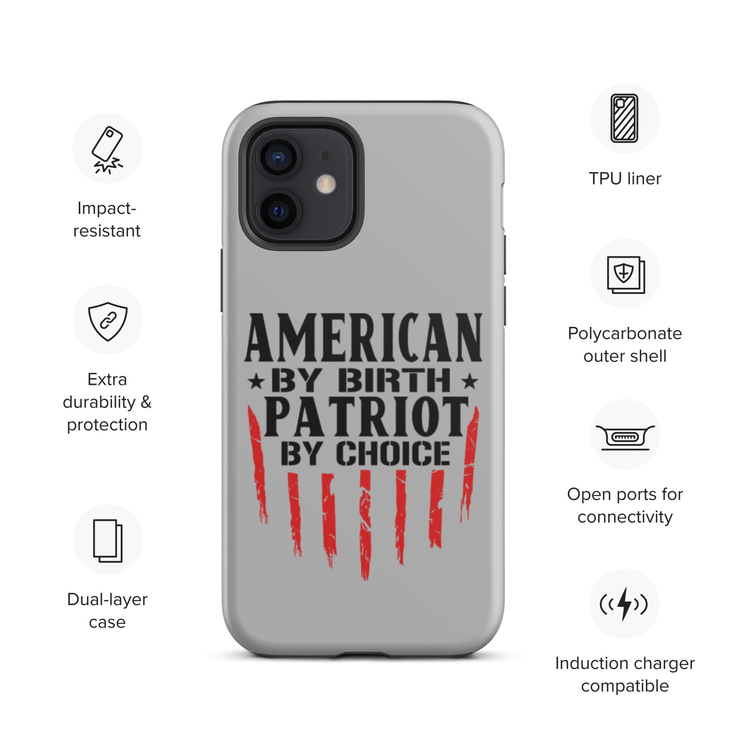 American By Birth Patriot By Choice iPhone case