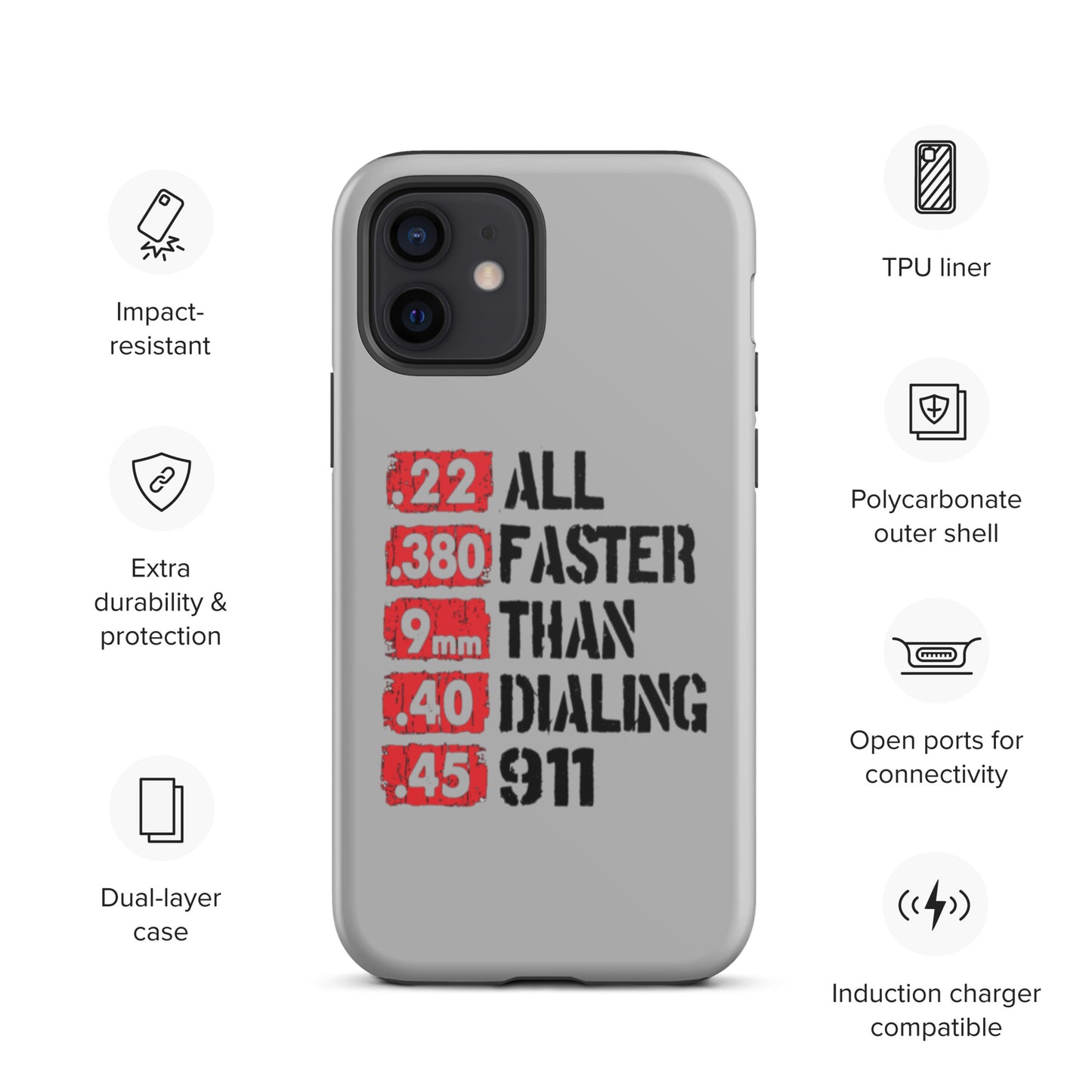 All Faster Than Dialing 911 iPhone case