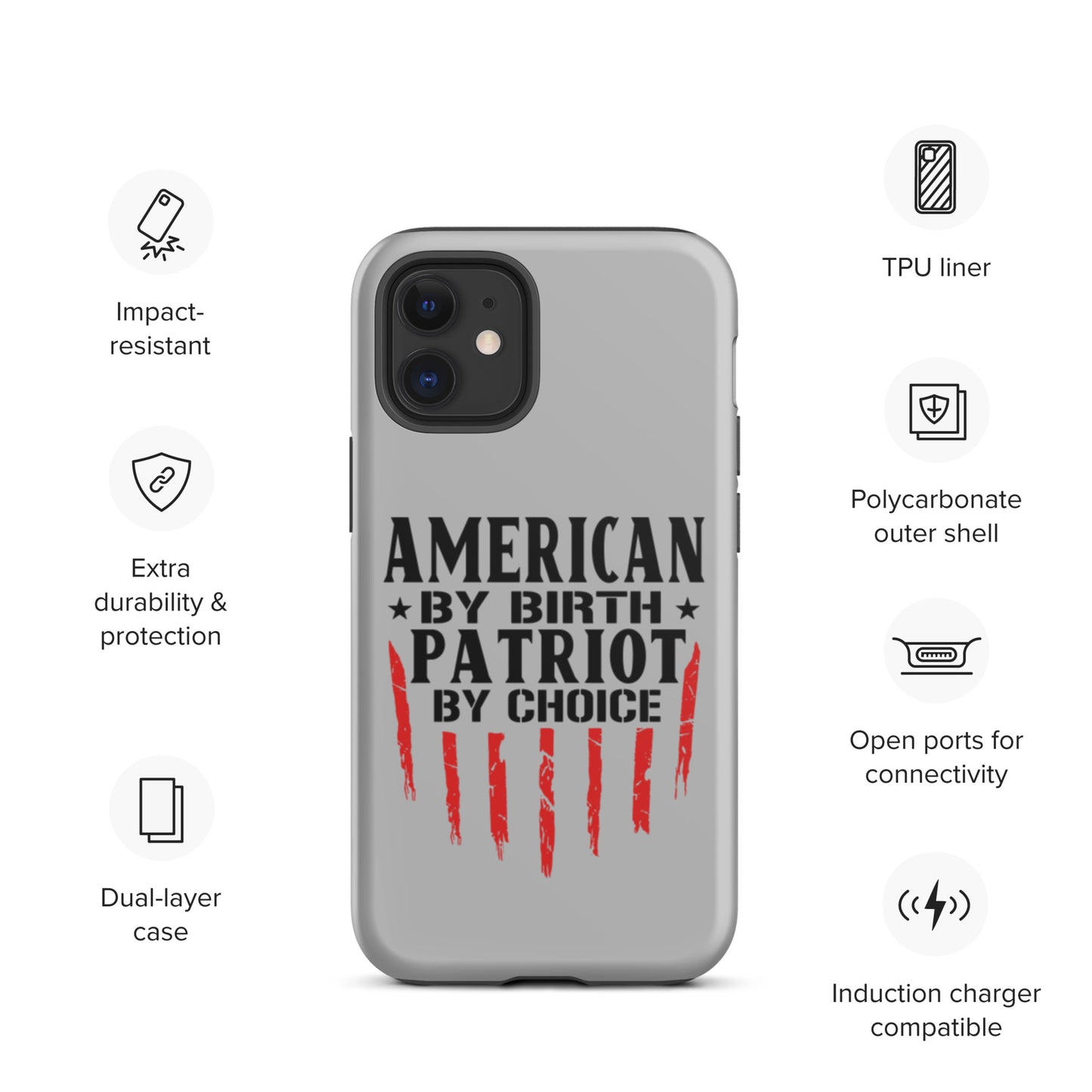 American By Birth Patriot By Choice iPhone case