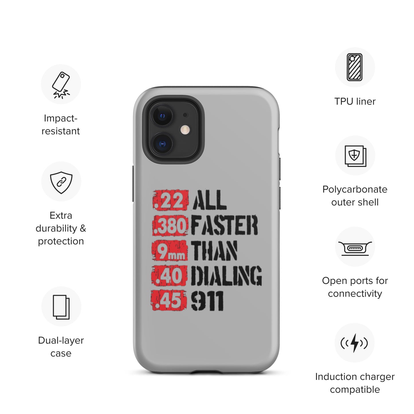 All Faster Than Dialing 911 iPhone case