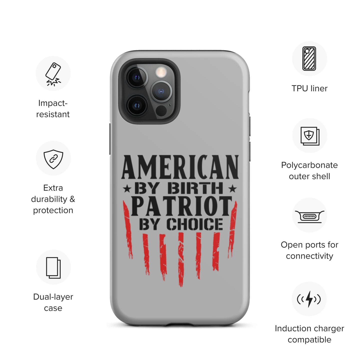 American By Birth Patriot By Choice iPhone case