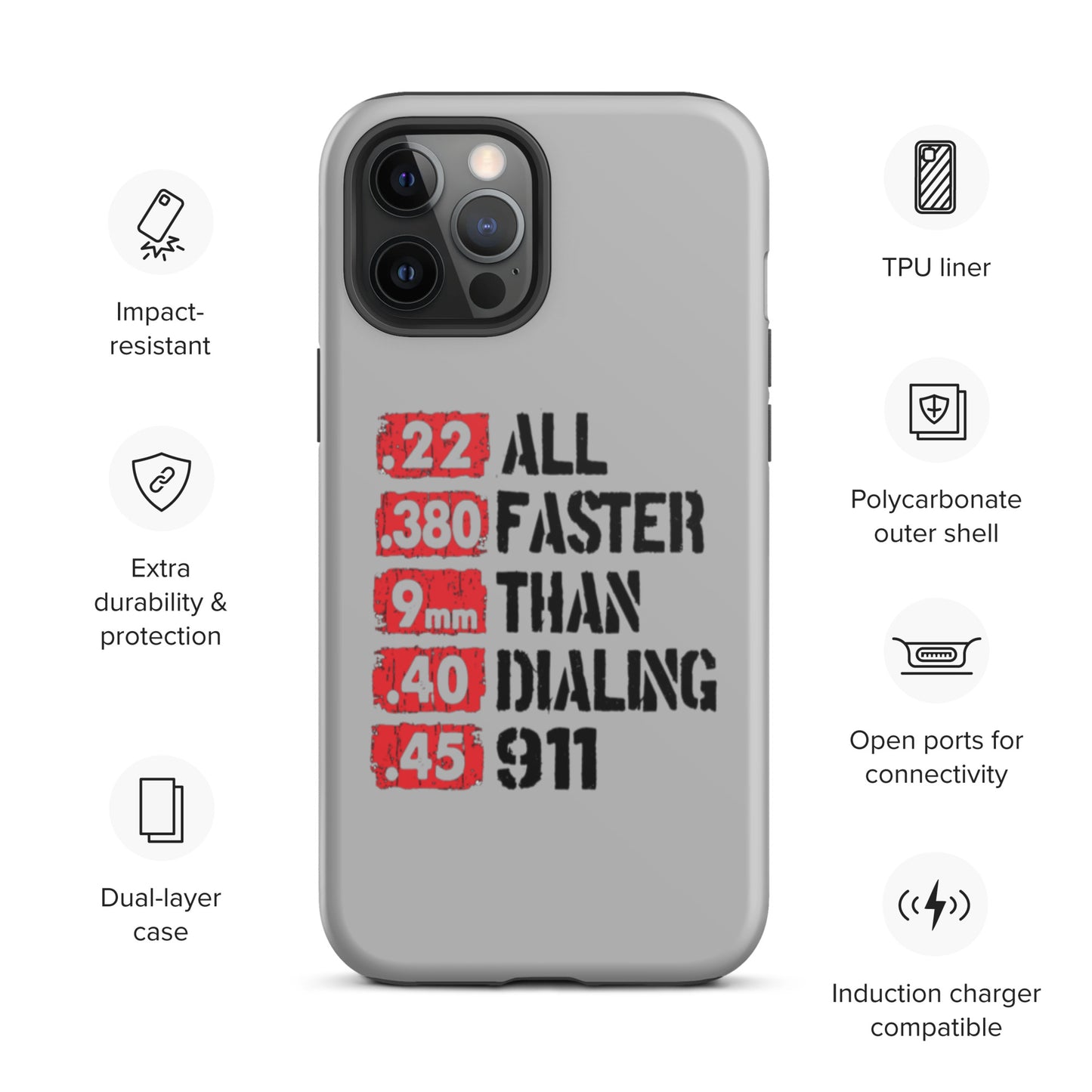 All Faster Than Dialing 911 iPhone case