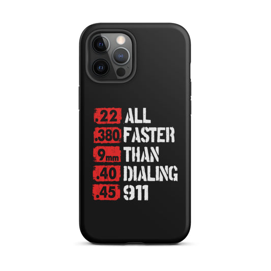 All Faster Than Dialing 911 iPhone case