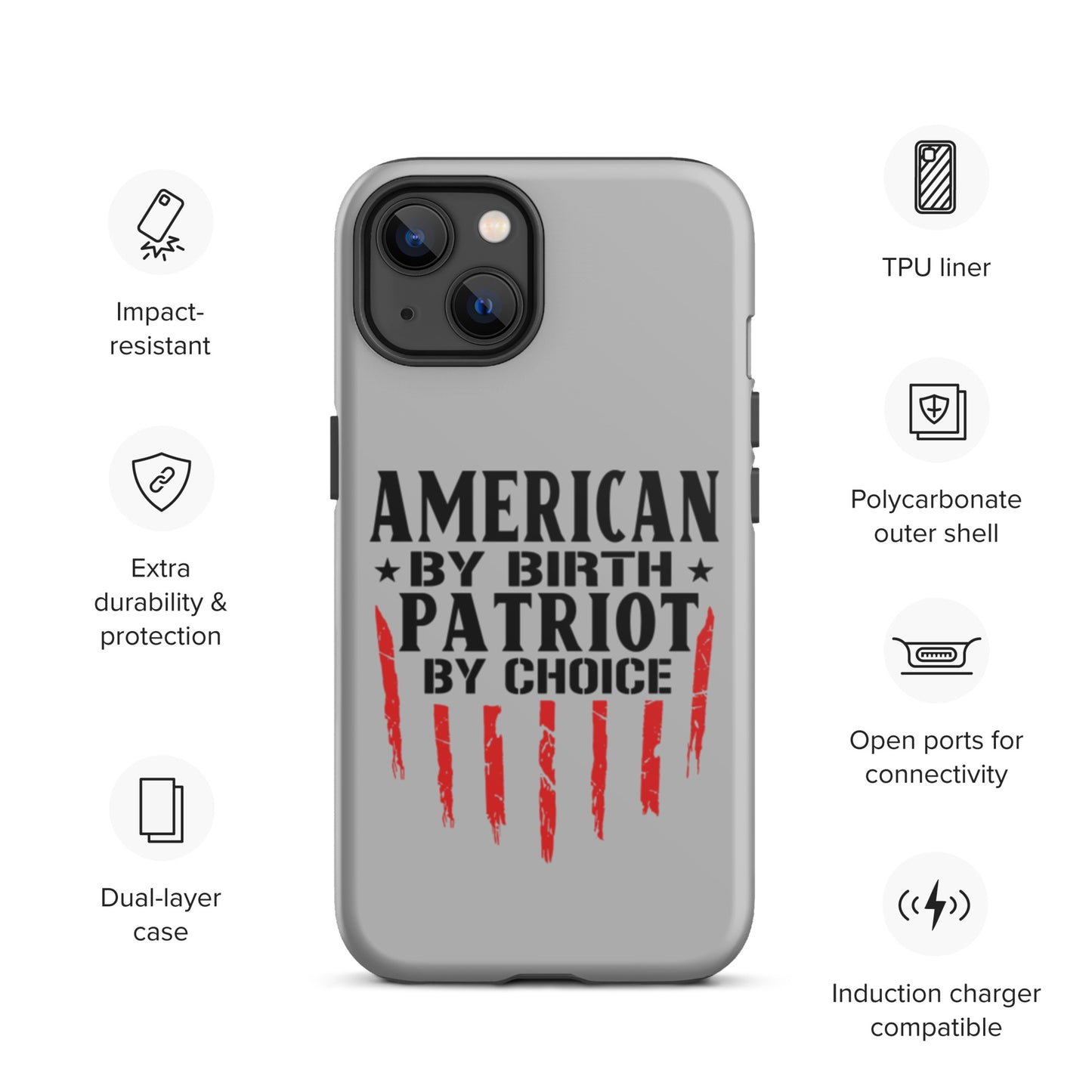 American By Birth Patriot By Choice iPhone case