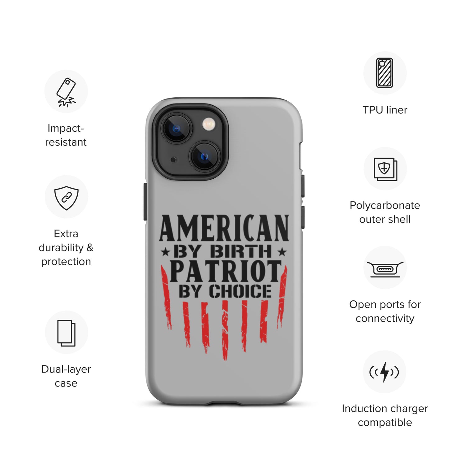 American By Birth Patriot By Choice iPhone case