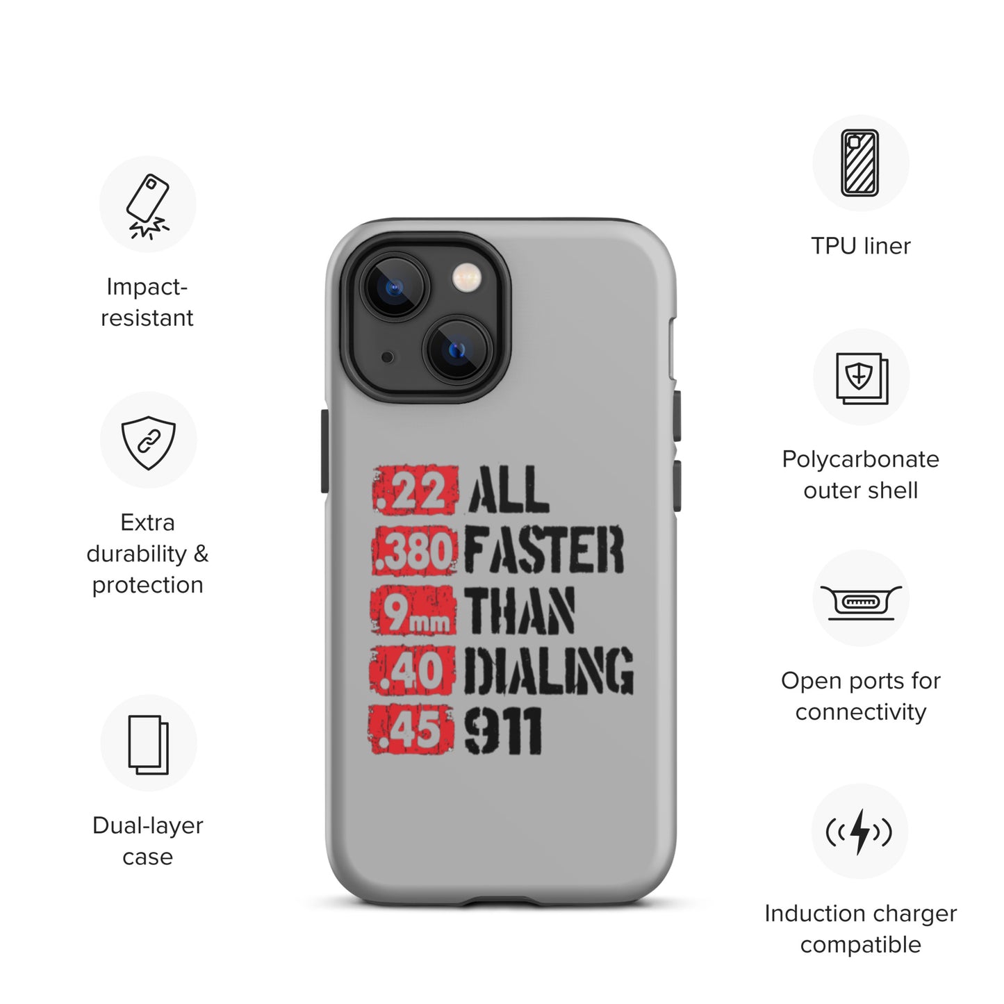 All Faster Than Dialing 911 iPhone case