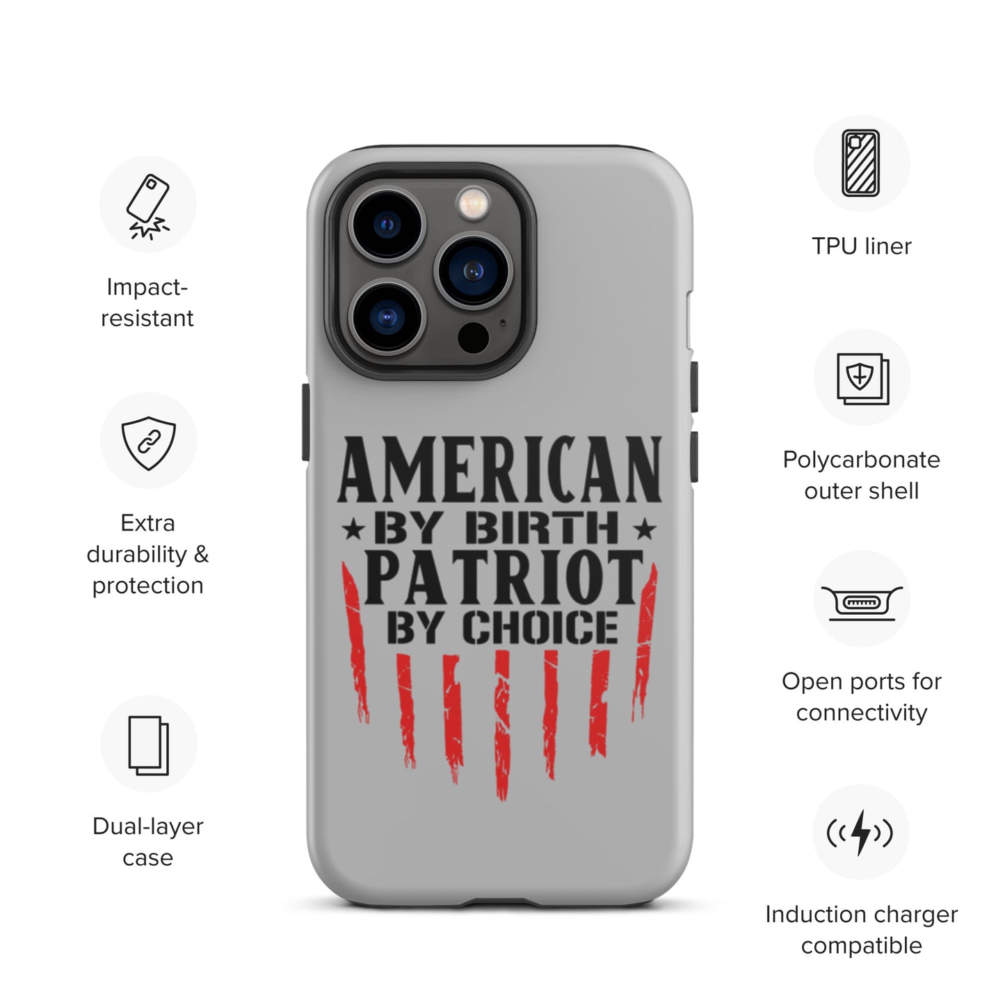 American By Birth Patriot By Choice iPhone case