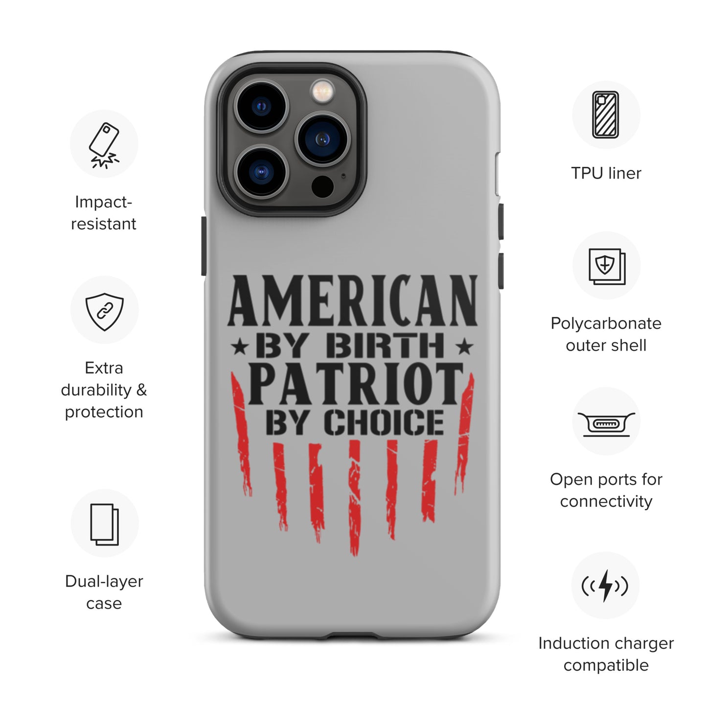 American By Birth Patriot By Choice iPhone case