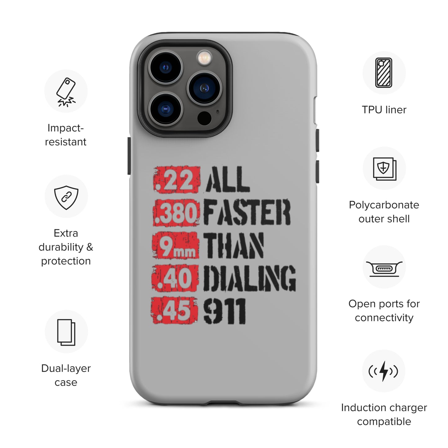 All Faster Than Dialing 911 iPhone case