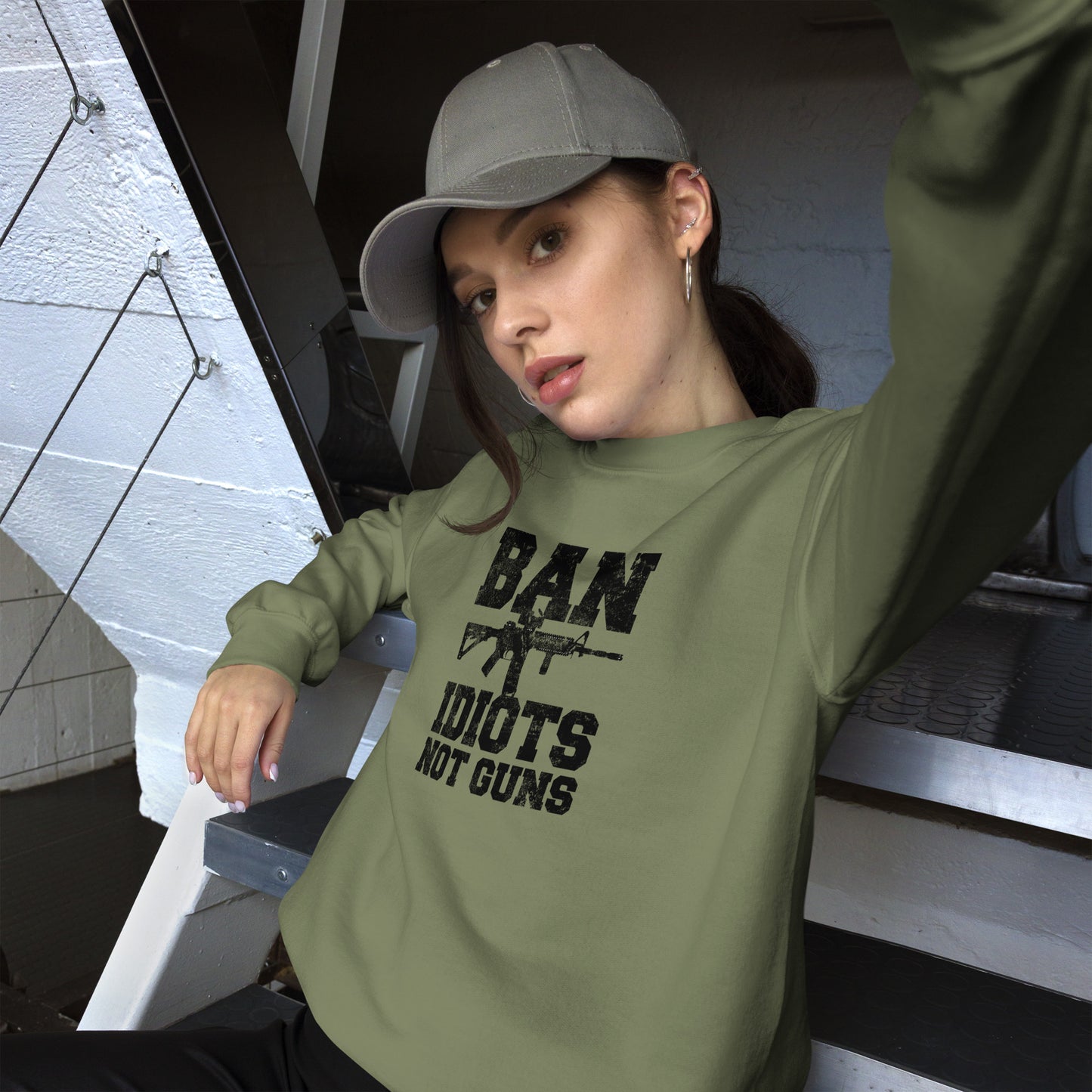 Ban Idiots Not Guns Unisex Sweatshirt