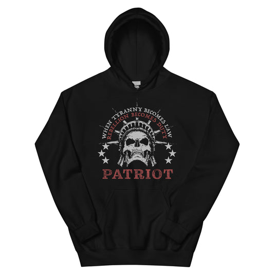 When Tyranny Becomes Law, Rebellion Becomes Duty Unisex Hoodie