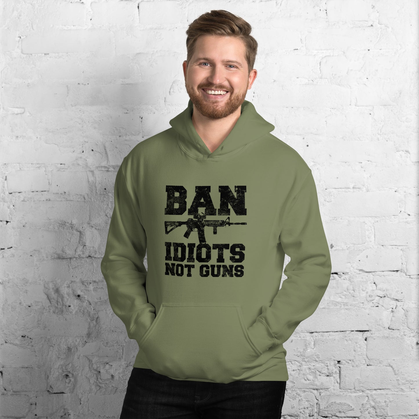 Ban Idiots Not Guns Unisex Hoodie