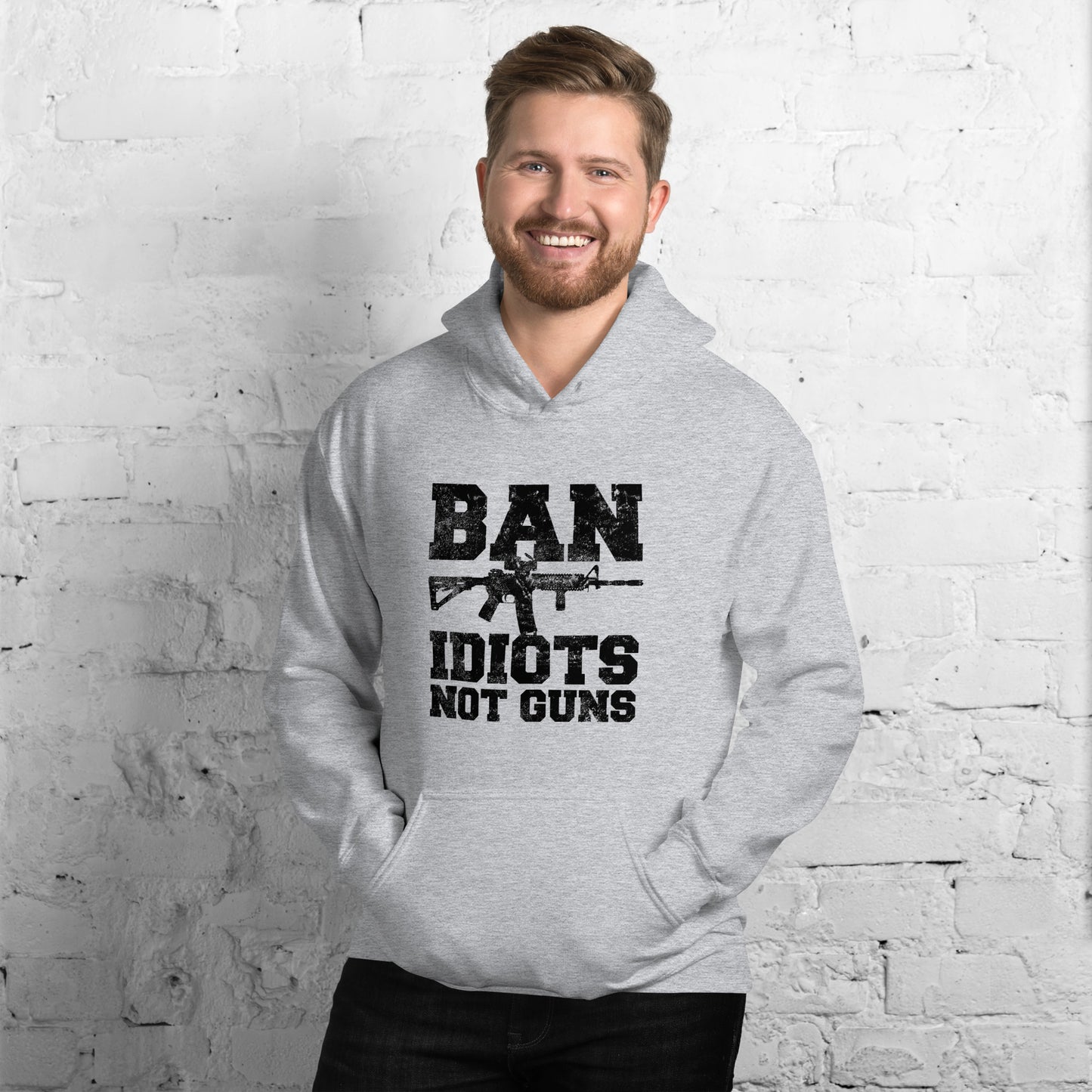 Ban Idiots Not Guns Unisex Hoodie