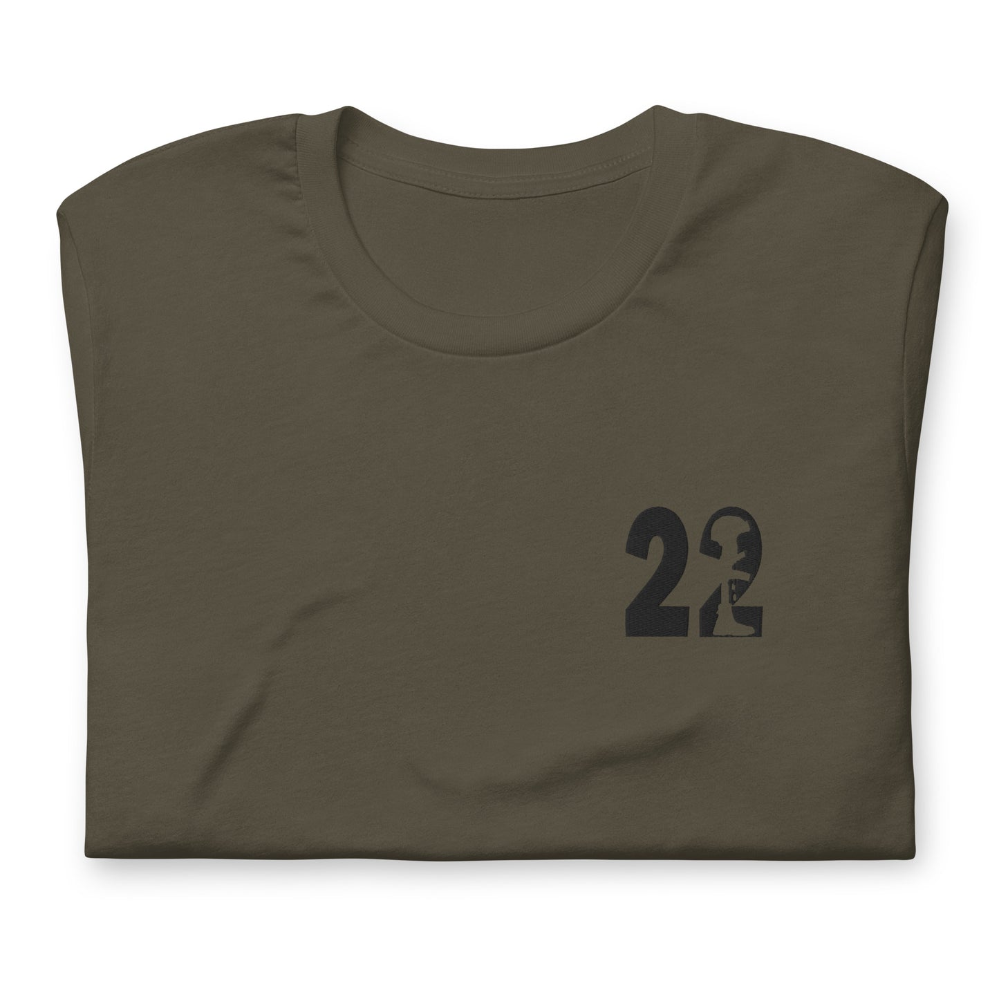 22 A Day End Veteran Suicide Embroidered Unisex t-shirt