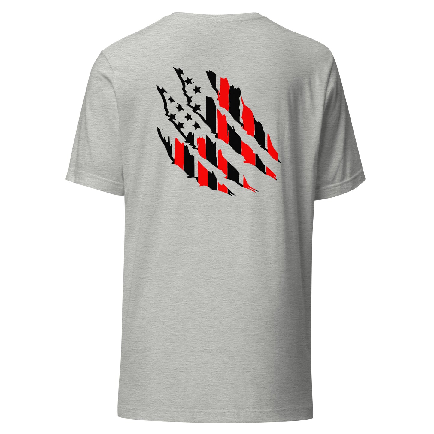 Tattered American Flag (Back Design) Unisex t-shirt